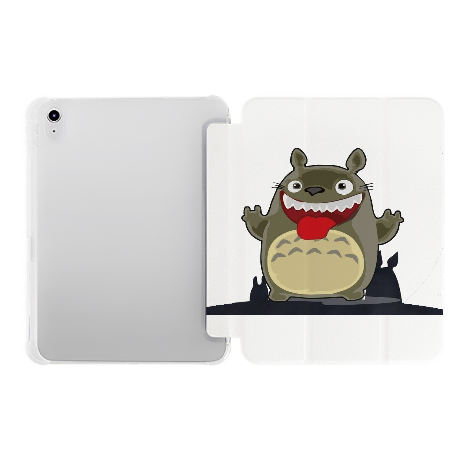 （画像用） となりのトトロ 草壁メイ 草壁サツキ My Neighbor Totoro Satsuki Kusakabe Mei Kusakabe IPad ケース ペン収納付き 三つ折りスタンド PUレザー×シリコン 対応機種9.5/10.5/10.9インチ
